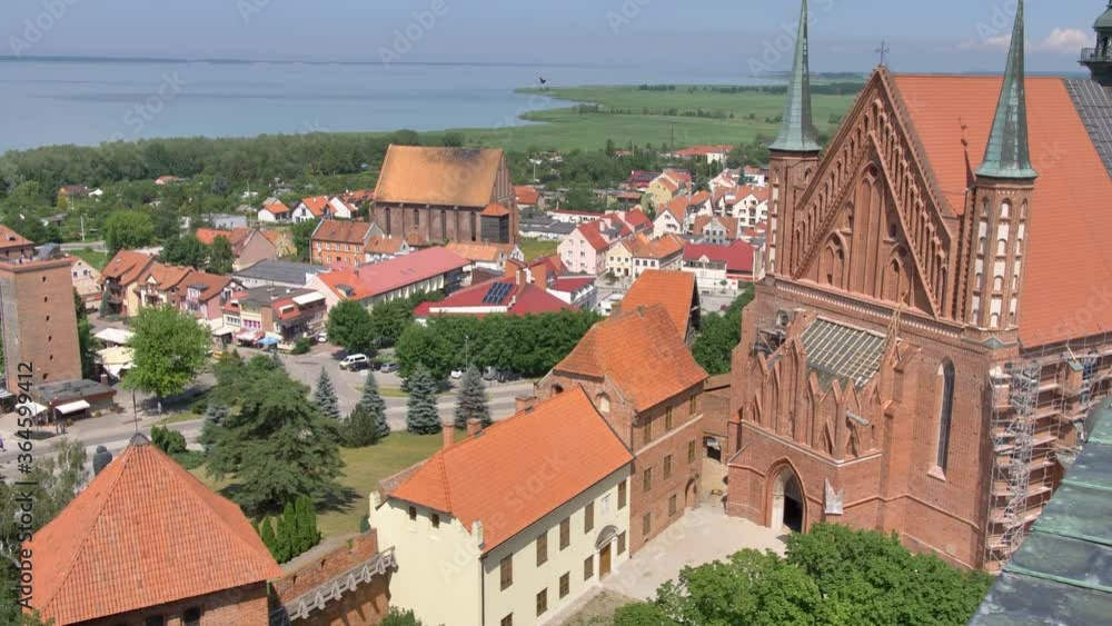 Panorama of landsmarks of Frombork. Small city in Poland. Panorama of landsmarks of Frombork. Small city in Poland.