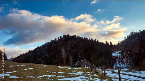 Nature spring travel scenic time lapse.