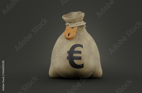 Money bag with euro symbol