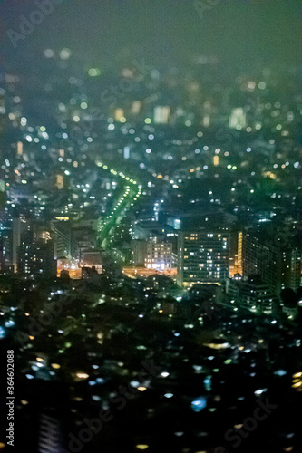 japan tilt shift lens city night wallpaper background