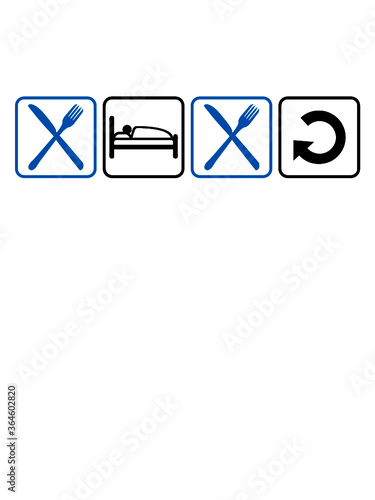 Eat Sleep Repeat Buttons Kekse fressen mampfen 