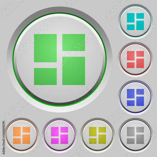 Admin dashboard panels push buttons
