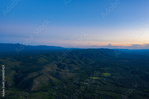 Nice and colorful sky during the sunrise in the mountains