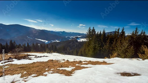 Nature spring travel scenic time lapse.