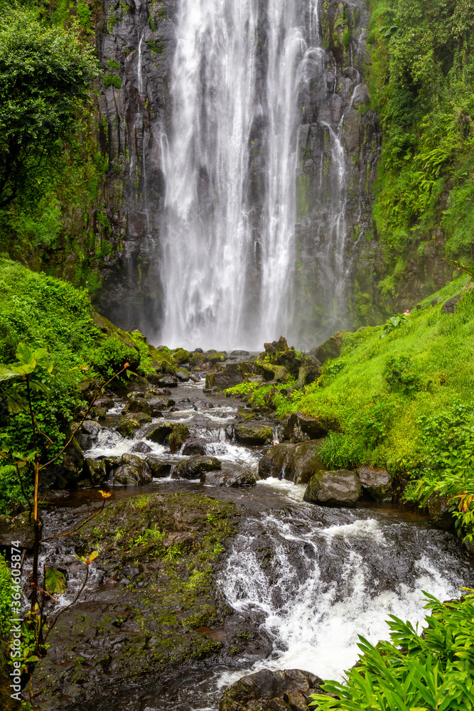 Obraz premium Natural waterfall in Moshi in Tanzania