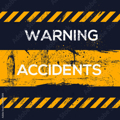 Warning sign (accidents), vector illustration.