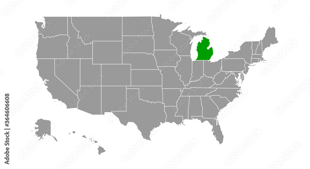 Obraz premium map of Michigan