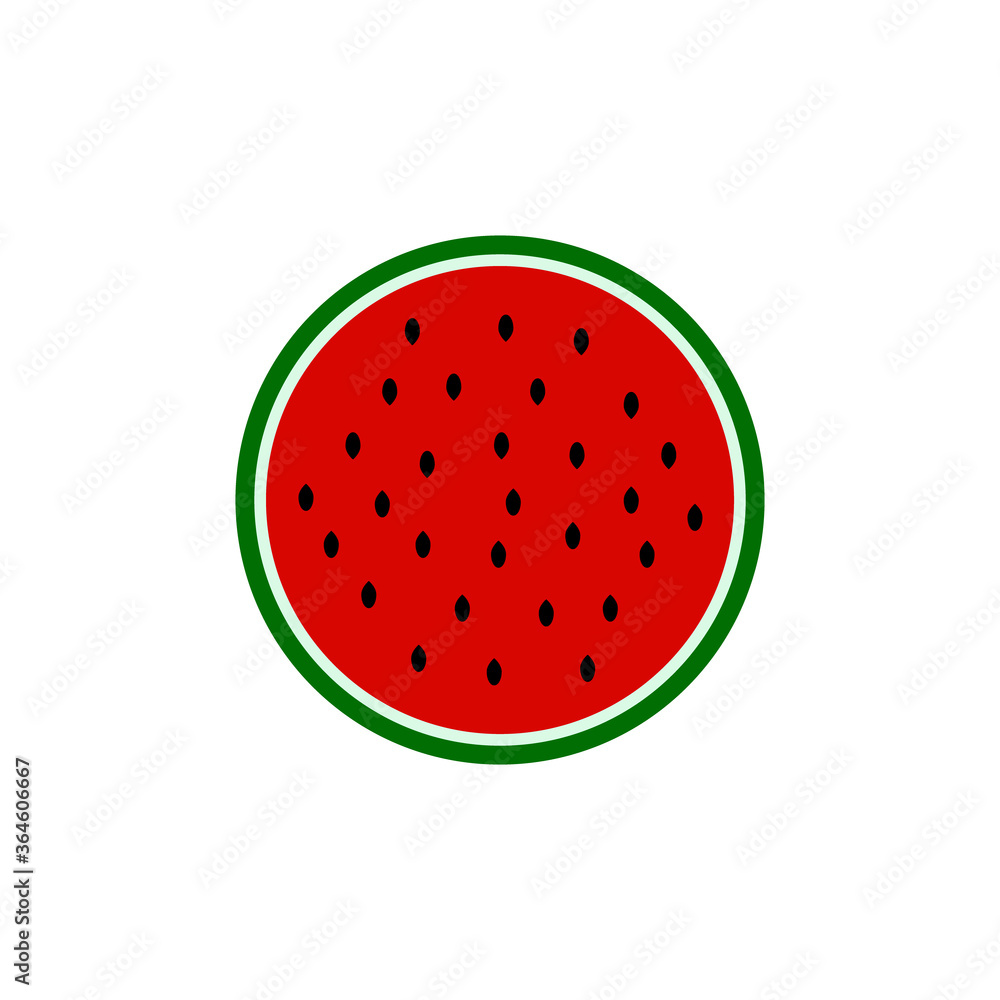 Vector half of a watermelon. Illustration. Vector half of a watermelon. Illustration.