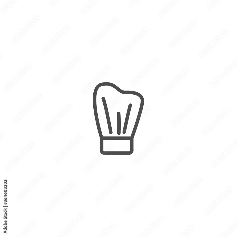 Chef hat isolated line icon for web and mobile Chef hat isolated line icon for web and mobile