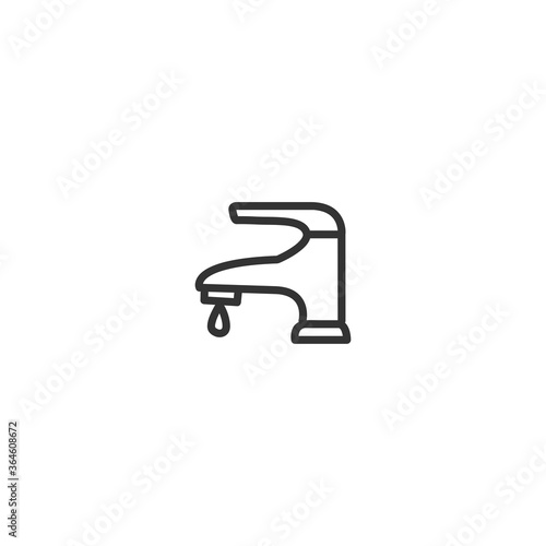 water tap isolated line icon for web and mobile