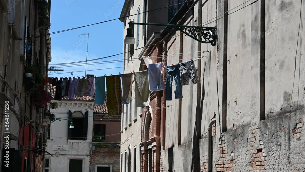 Venice, Italy - Historic buildings between the canals of the lagoon city Venice, Italy - Historic buildings between the canals of the lagoon city