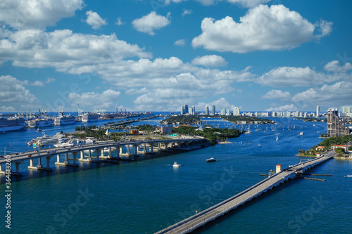 Many Bridges and Boats in Biscayne Bay