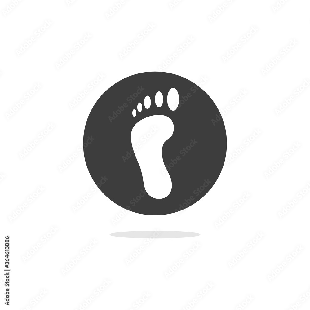 Human Foot step icon stock vector Human Foot step icon stock vector