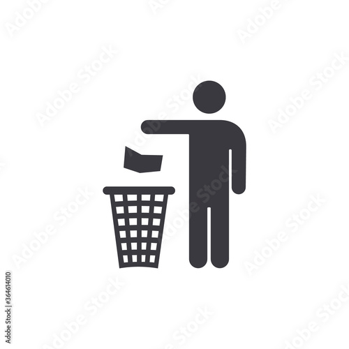  People Throwing Trash in Recycle Bin
