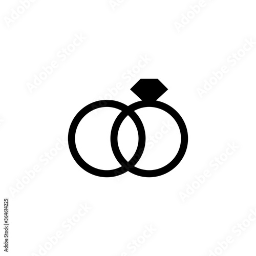 Wedding ring icon symbol vector