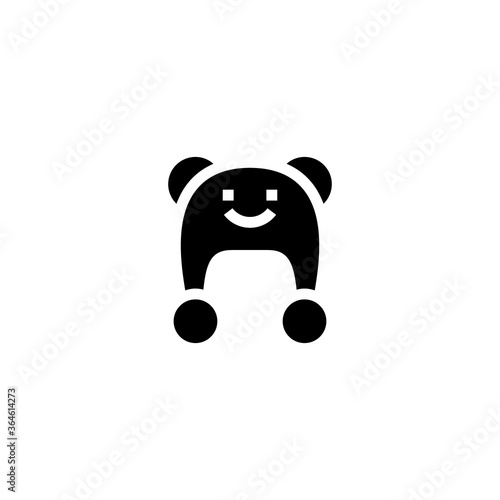 winter head coverings icon symbol vector