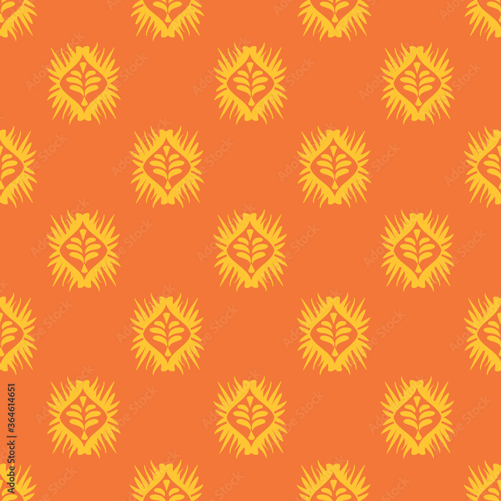 Orange background pattern. Seamless pattern. Decorative background for fabric, tile, interior design or wallpaper. Vector background image Orange background pattern. Seamless pattern. Decorative background for fabric, tile, interior design or wallpaper. Vector background image