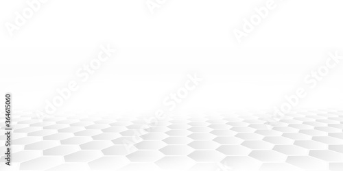 Abstract embossed hexagon, honeycomb white background. light and shadow. Vector. White presentation background