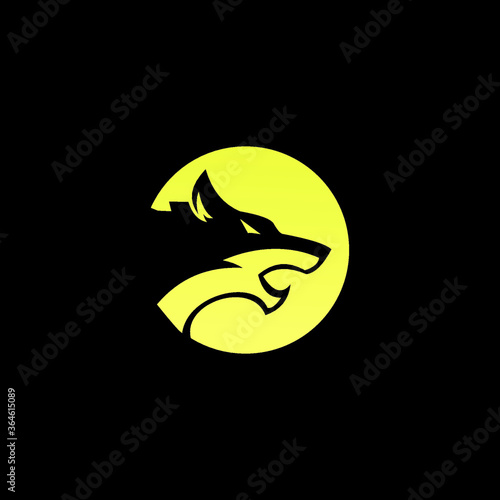 vector illustration the wolf logo templet