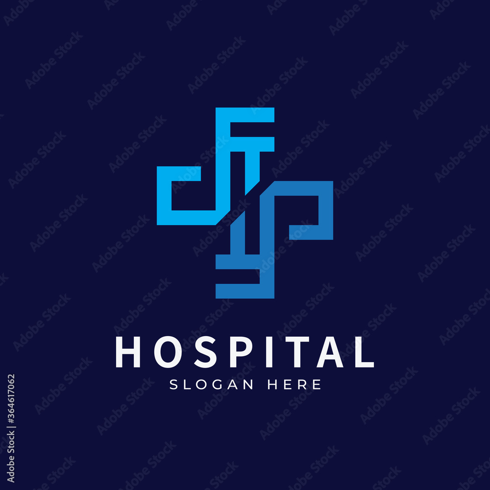 Obraz premium Health logo with initial letter K K, K K, K K logo designs concept. Medical health-care logo designs template.