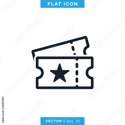 Ticket Icon Vector Logo Design Template
