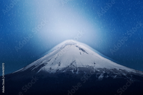 Active Popocatepetl volcano in MexicoN photo