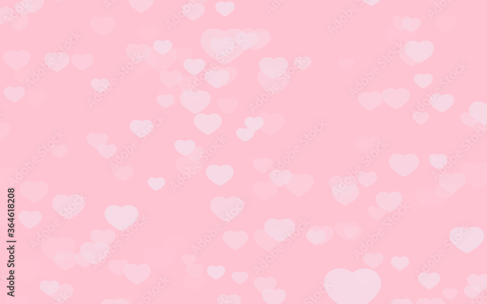 Valentine day pink hearts on pink background...