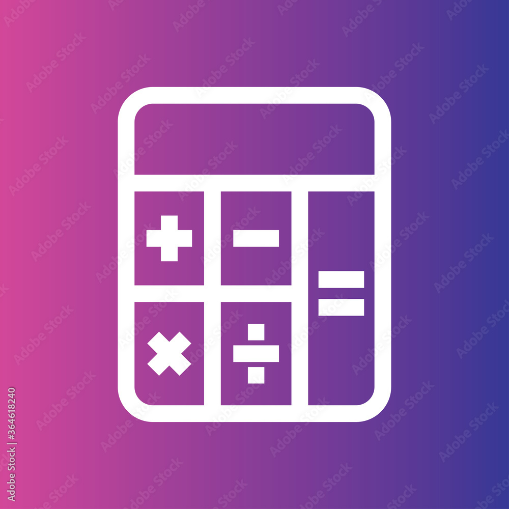 Calculator icon for web and mobile Calculator icon for web and mobile