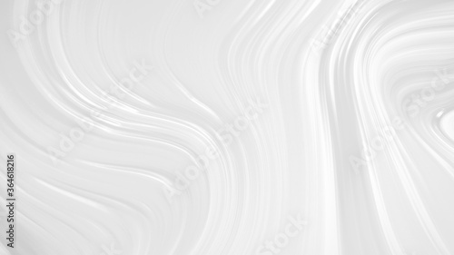 Abstract white gray background with waves luxury. 3d illustration, 3d rendering.