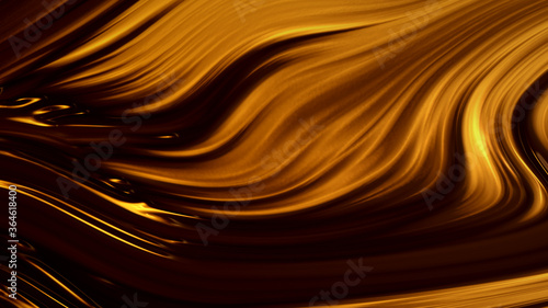 Abstract golden background with waves luxury. 3d illustration, 3d rendering.