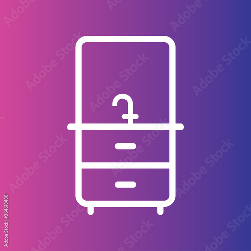Bathroom sink icon for web and mobile