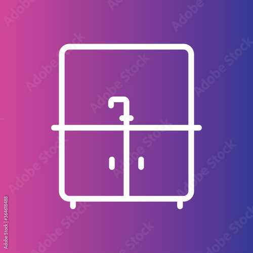 Bathroom sink icon for web and mobile