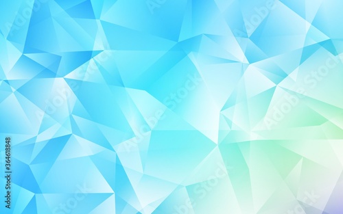 Light Blue, Green vector low poly background. Glitter abstract illustration with an elegant triangles. Pattern for a brand book's backdrop.
