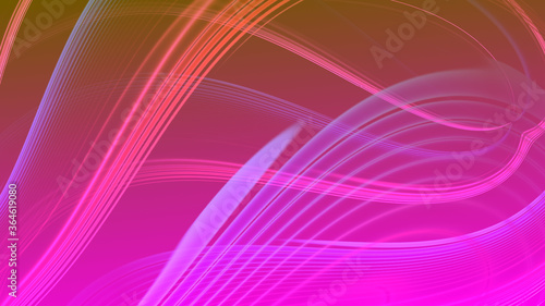 Abstract red purple gradient geometric background. Neon light curved lines and shape with colorful graphic design.