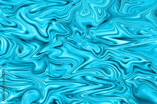 Blue liquid texture, marble texture, fluid art.