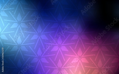 Dark Blue, Red vector pattern with polygonal style. Glitter abstract illustration with triangular shapes. Modern template for landing page.