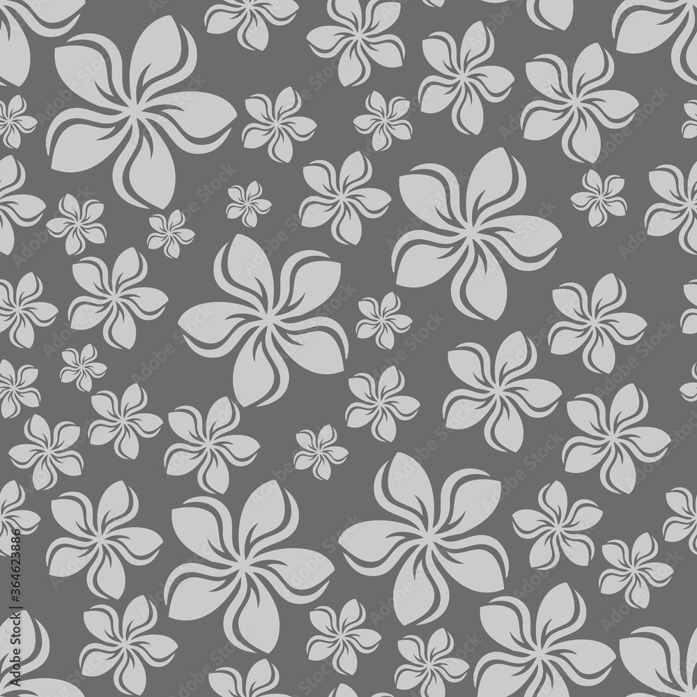 Random frangipani flower seamless repeat pattern background Random frangipani flower seamless repeat pattern background