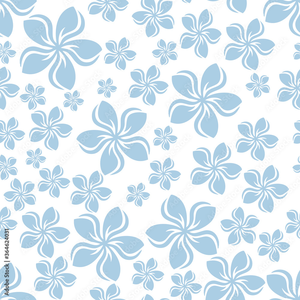 Random frangipani flower seamless repeat pattern background Random frangipani flower seamless repeat pattern background