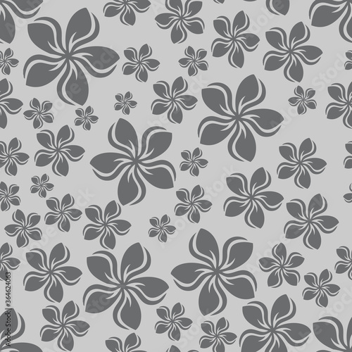 Random frangipani flower seamless repeat pattern background