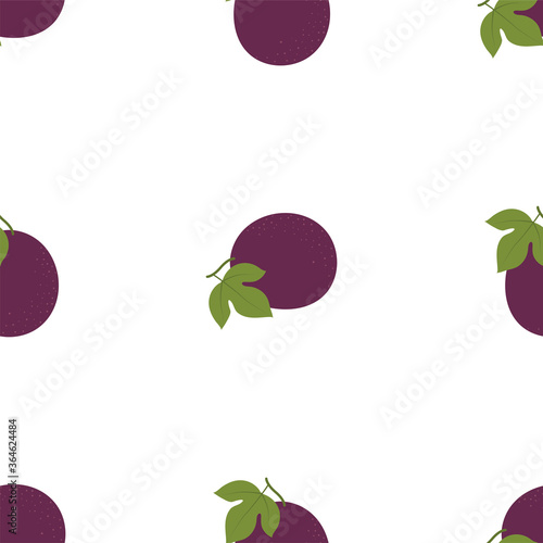 Passion Fruit. Seamless Vector Patterns
