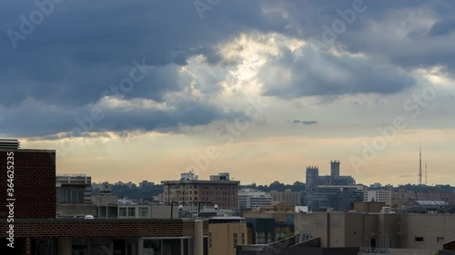 Time Lapse clouds over the city