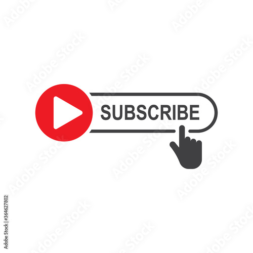 Subscribe button icon design isolated on white background