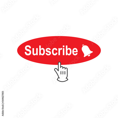 Subscribe button icon design isolated on white background