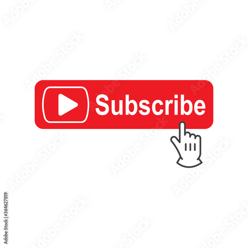 Subscribe button icon design isolated on white background