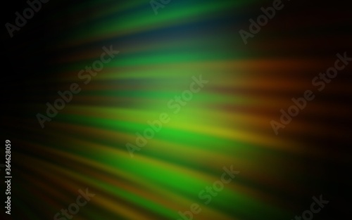 Dark Green, Red vector texture with curved lines. A circumflex abstract illustration with gradient. A completely new template for your design.