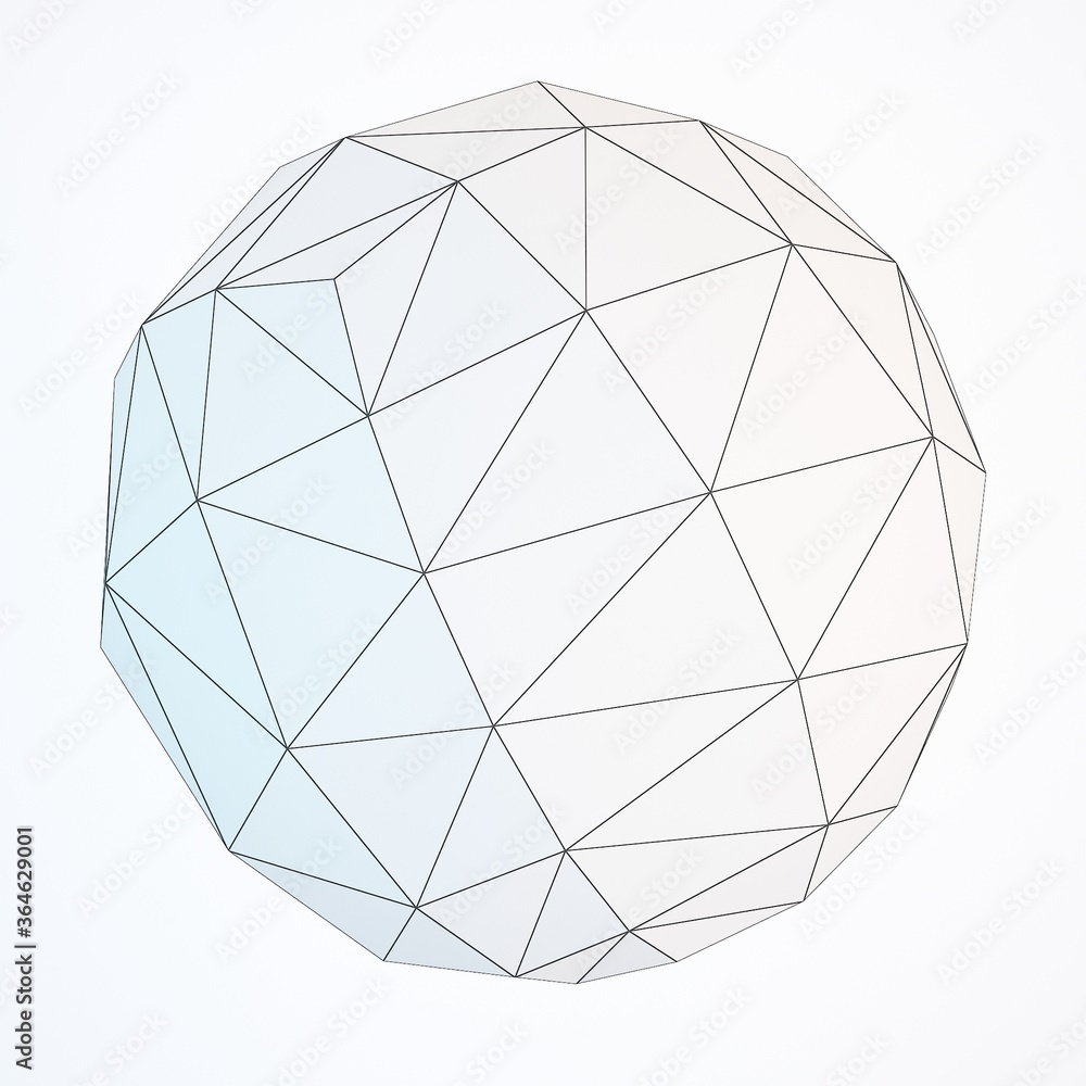 Geometric shapes design,3d illustration 