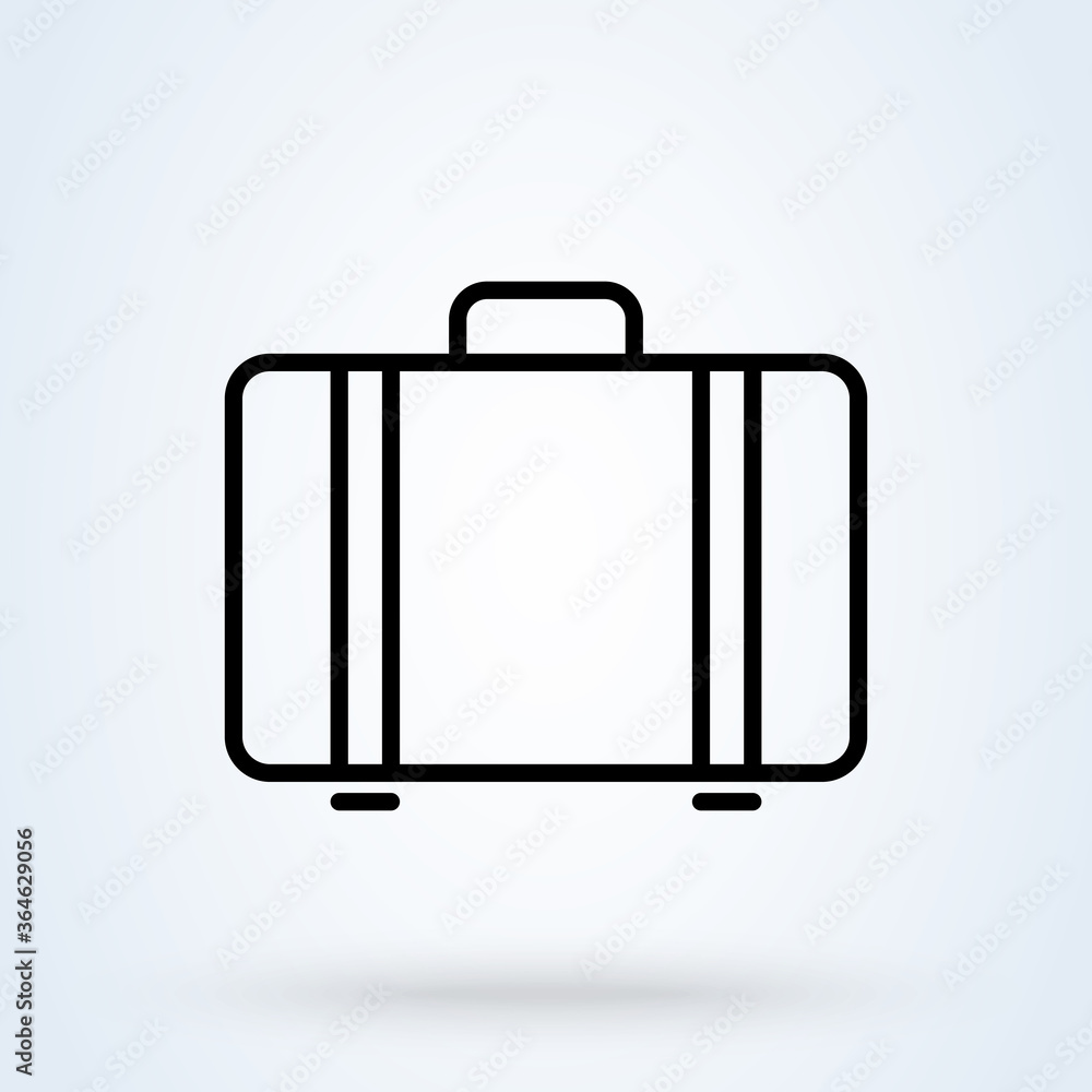 Baggage, luggage line icon, outline sign, linear style pictogram isolated on white. Symbol, logo illustration Baggage, luggage line icon, outline sign, linear style pictogram isolated on white. Symbol, logo illustration