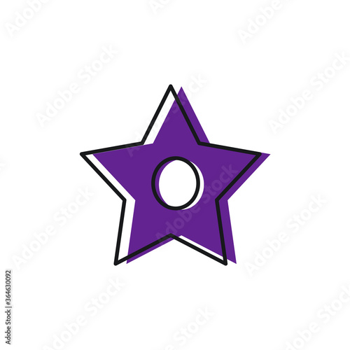 stock vector star icon flat illustration isolated
