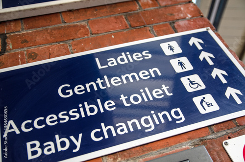 Sign for public toilets photo