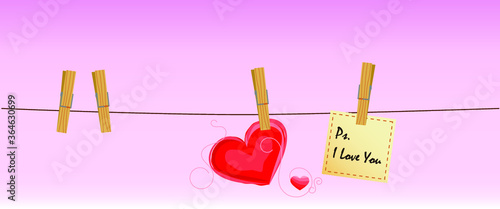 Ilustracao Recado I Love You, dia dos namorados, namoro, nota, declaracao, amor, romance
